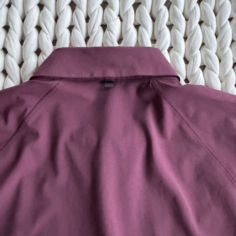 Lululemon Voyage Long Sleeve Buttondown in Wee Stripe Black Cherry Prep Red - Picture 5 of 6